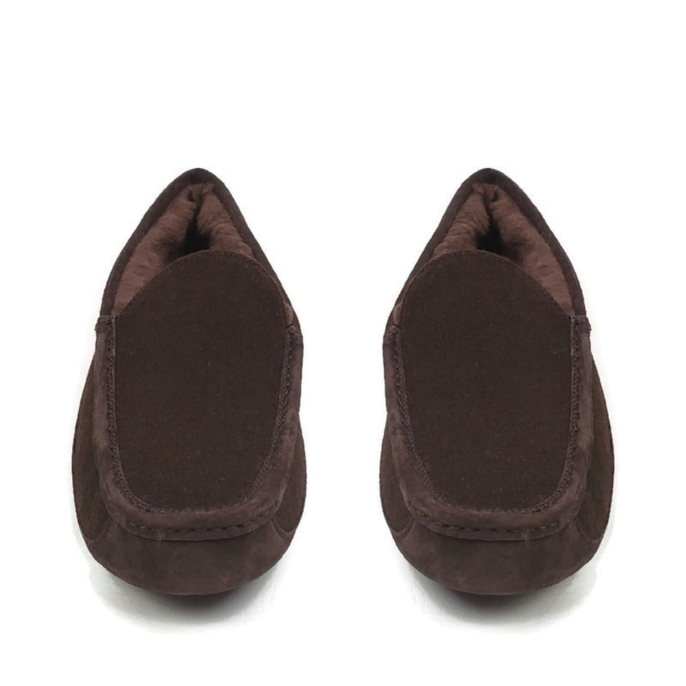 UGG Ascot Wool Suede Moc Toe Slippers Sz 10 - Picture 6 of 12